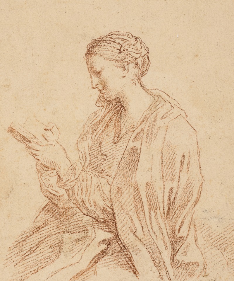 Carlo Maratti - Woman reading, in profile to the left