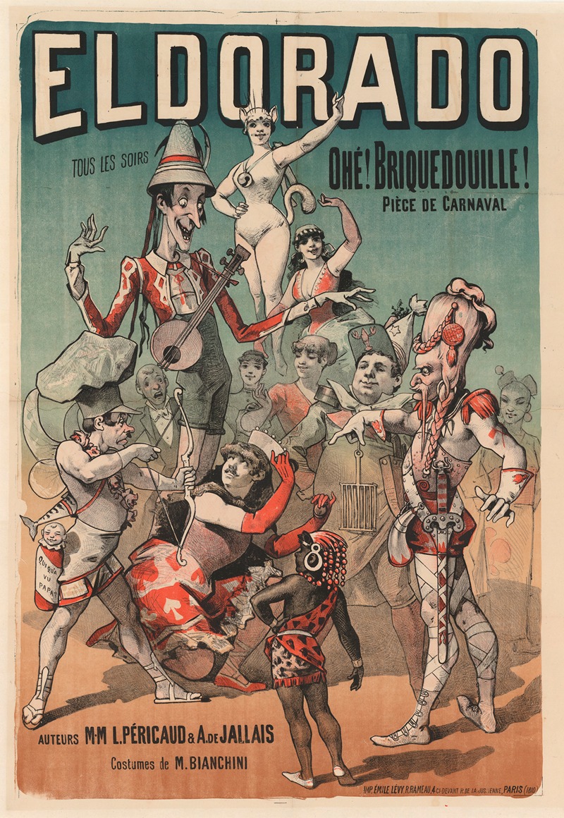 Imp. Emile Lévy - Eldorado. Ohé! Briquedouille! Pièce de Carnaval