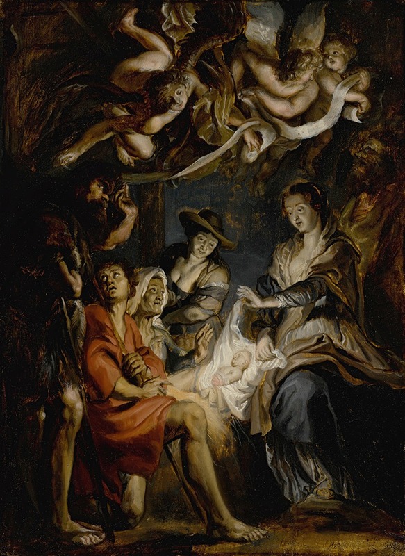 Follower of Peter Paul Rubens - The Adoration Of The Shepherds