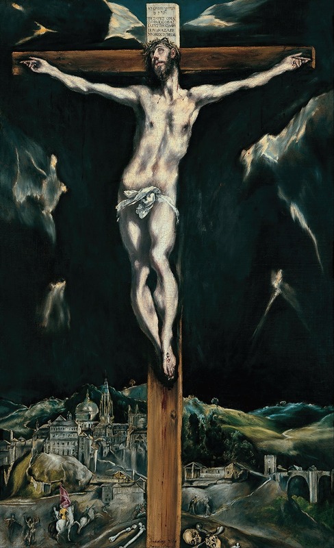 El Greco (Domenikos Theotokopoulos) - Christ Crucified With Toledo In The Background