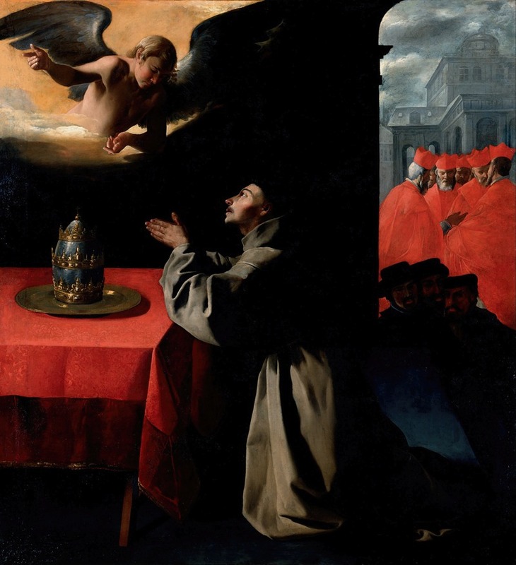 Francisco de Zurbarán - The Prayer Of St. Bonaventura About The Selection Of The New Pope