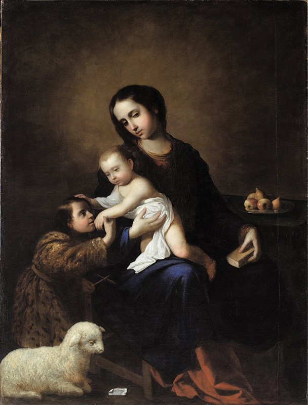 Francisco de Zurbarán - The Virgin And Child With The Infant St John The Baptist