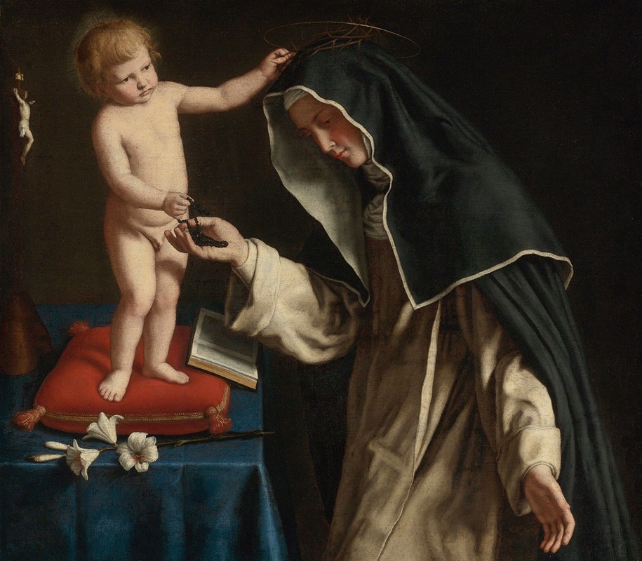 Giovanni Battista Salvi da Sassoferrato - St. Catherine Of Siena Receiving The Crown Of Thorns from The Christ Child