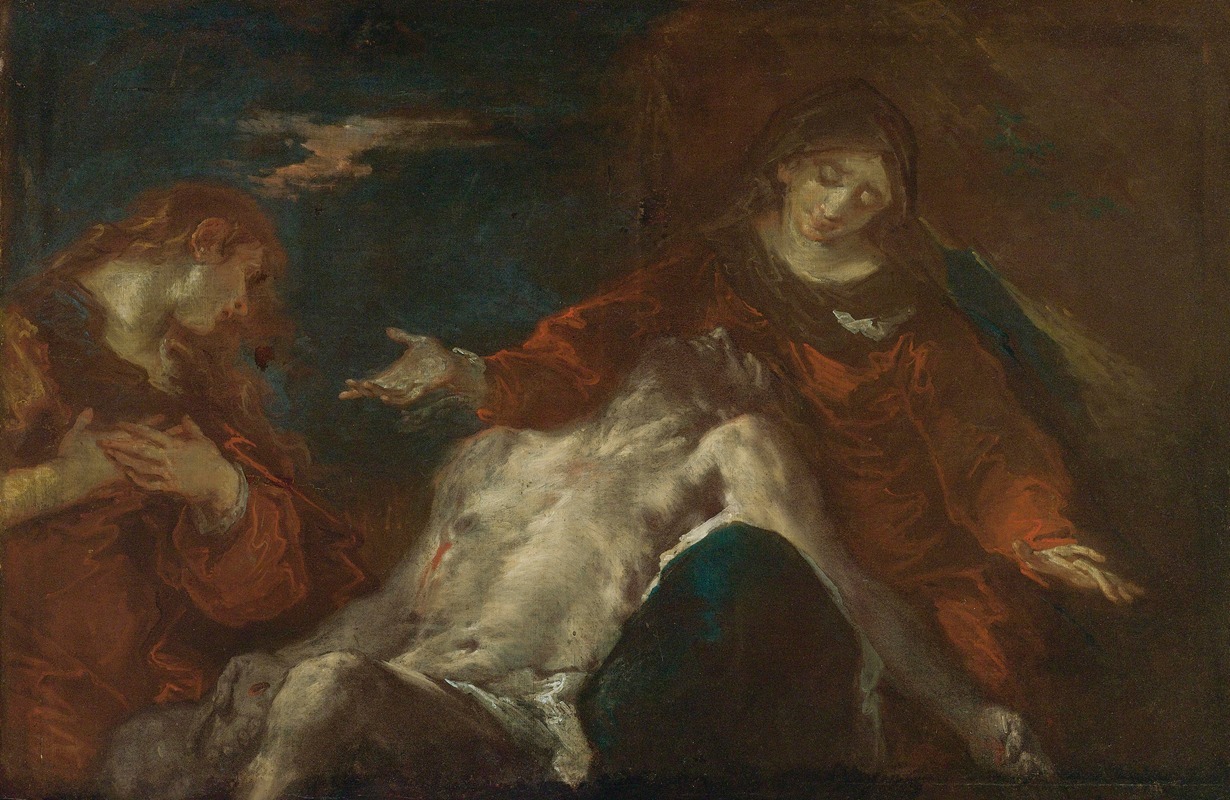 Giuseppe Bazzani - Pietà With Mary Magdalene