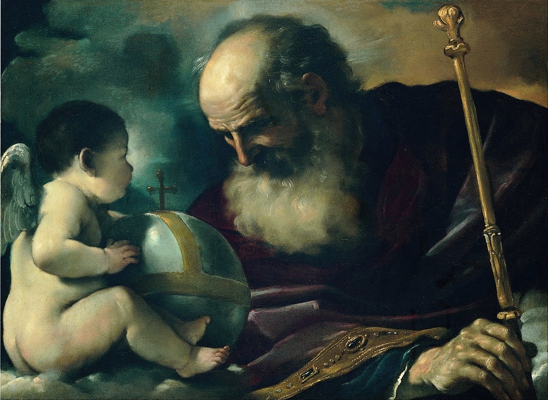Guercino - God The Father And Angel