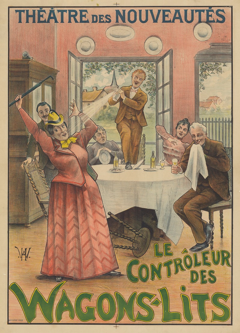Imp. Paul Dupont - Théâtre des Nouveautés. Le contrôleur des wagons-lits
