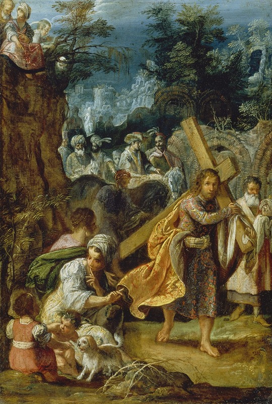 Adam Elsheimer - The Frankfurt Altarpiece of the Exaltation of the True Cross, Emperor Heraclius’ Entry into Jerusalem