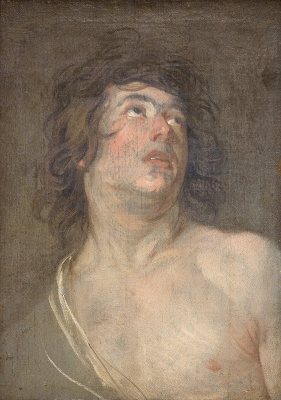 Anthony van Dyck - Study Head of a Young Man Looking Upwards. St Sebastian