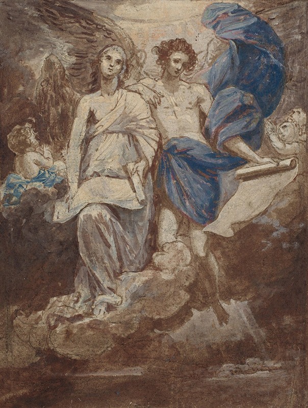 Benjamin West - Study for a painting of The Angels Appearing to the Shepherds, 1774