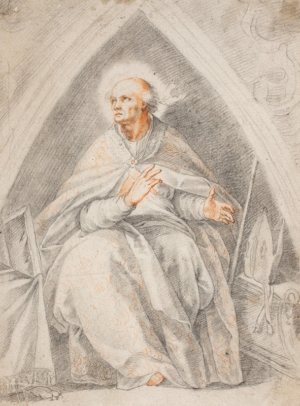 Giuseppe Cesari - St Gregory seated