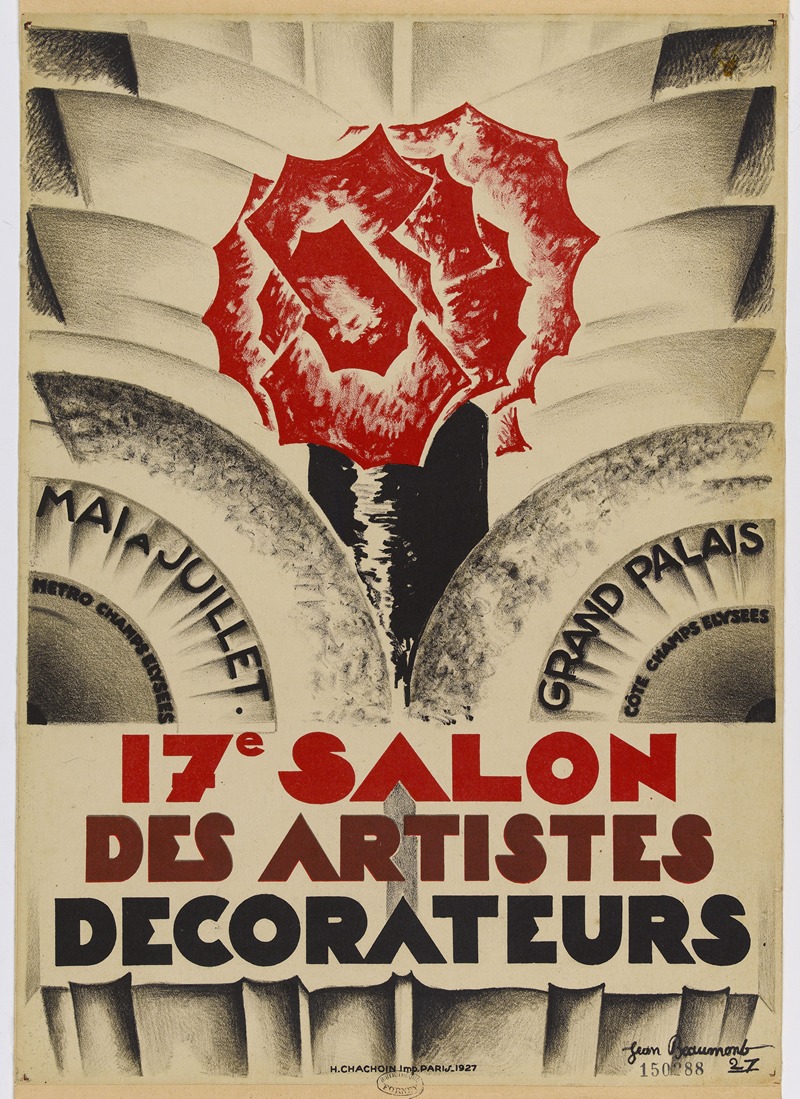 Jean Beaumont - 17e salon des Artistes décorateurs. Mai à juillet, Grand Palais