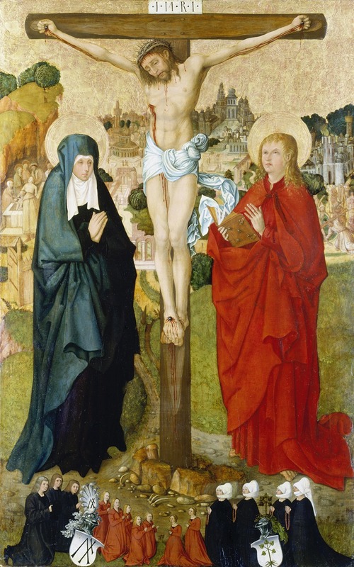 Master of Frankfurt - The Crucifixion with Donor Portraits of Wigand Märkel and His Family