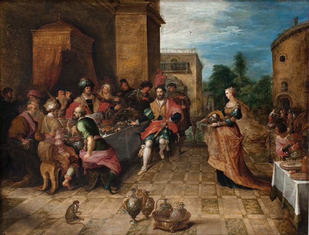 Frans Francken the Younger - The Banquet of Herod. Salome Presents the Head of John the Baptist