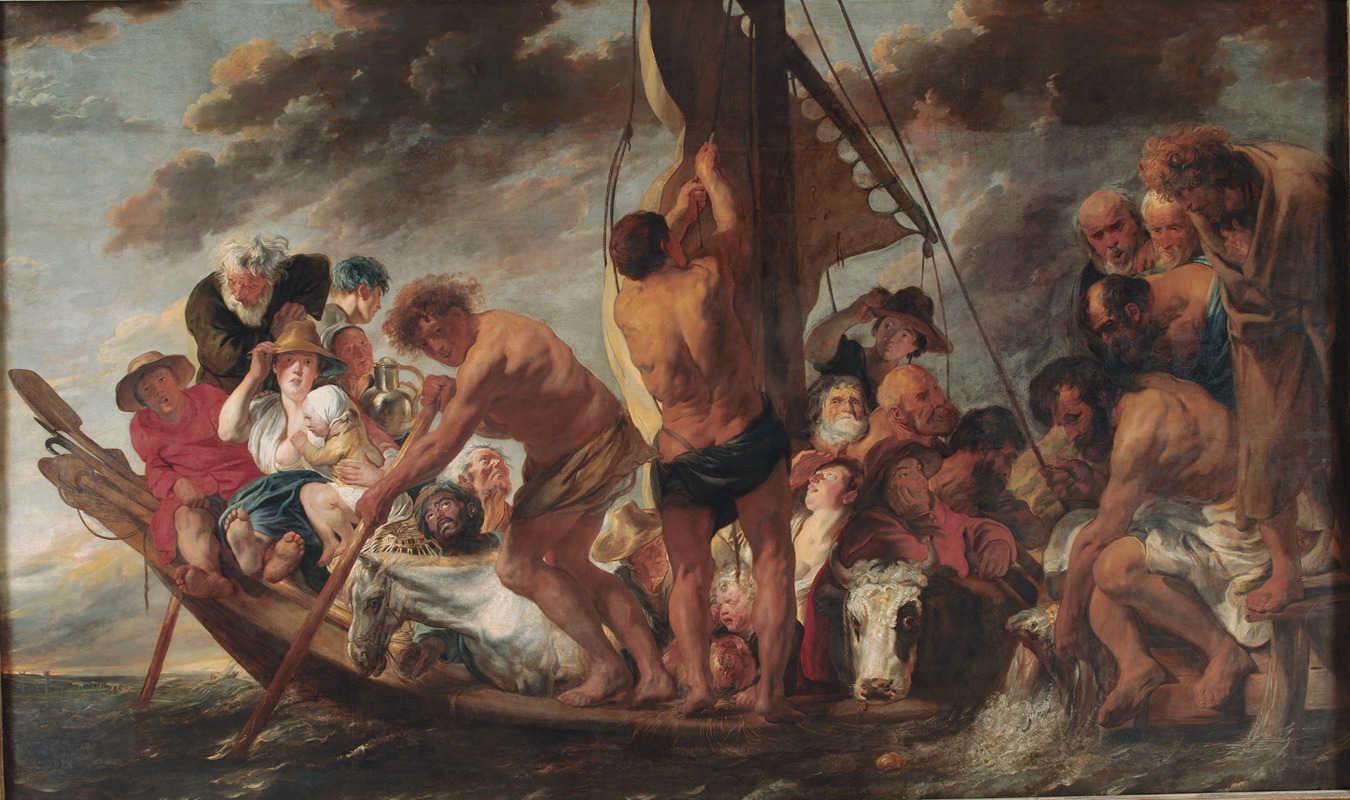 Jacob Jordaens - The Tribute Money. Peter Finding the Silver Coin in the Mouth of the Fish. Also called ‘The Ferry Boat to Antwerp’