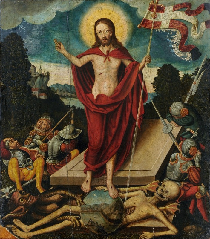 Follower of Lucas Cranach the Elder - Resurrection of Christ and the Triumph Over Death and Devil