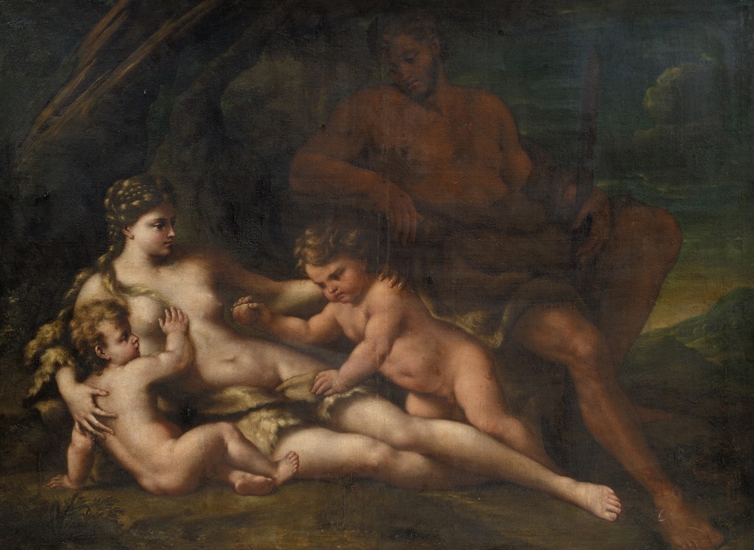 Nicola Vaccaro - Adam and Eve with Cain and Abel