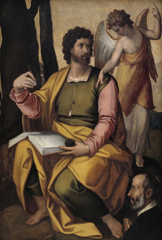 Perino Del Vaga - Matthew the Evangelist with Benefactor
