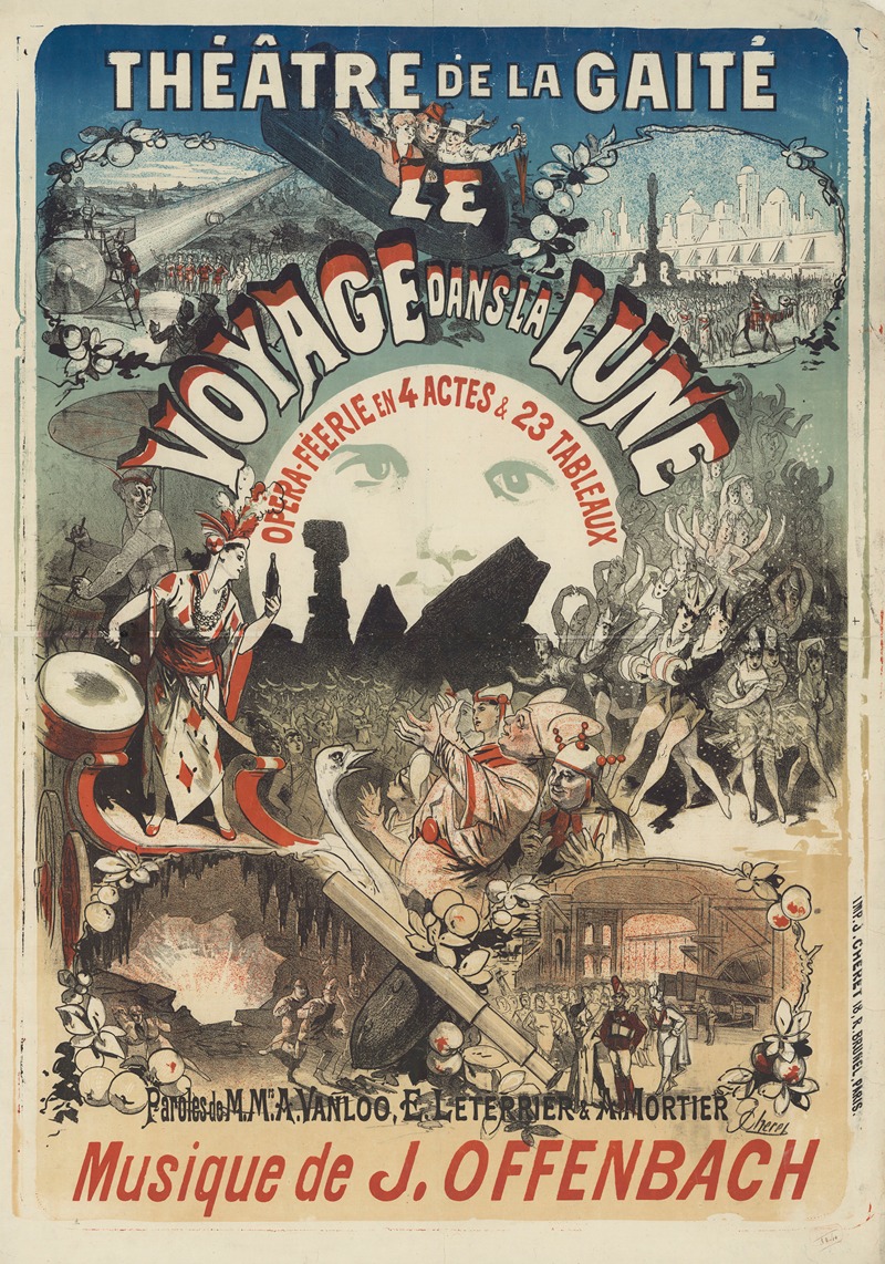 Jules Chéret - Théâtre de la Gaîté. Le Voyage dans la lune