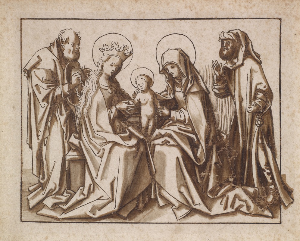 Workshop of Hans Holbein the elder - Die heilige Sippe (Anna Selbdritt mit Joseph und Joachim)