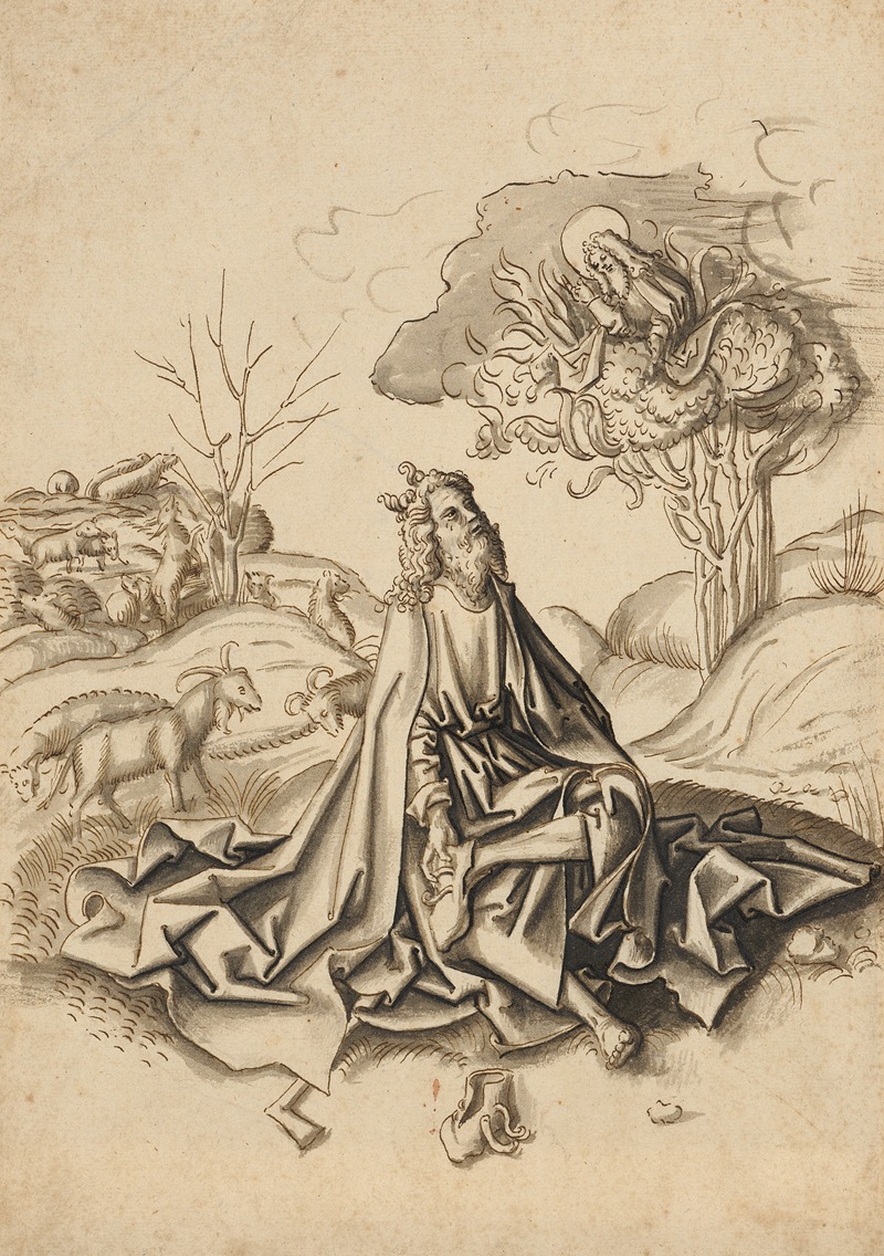 Workshop of Hans Holbein the elder - Moses at the burning bush