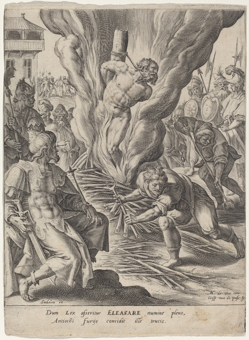Crispijn van de Passe I - Eleazar Burned by Antiochus