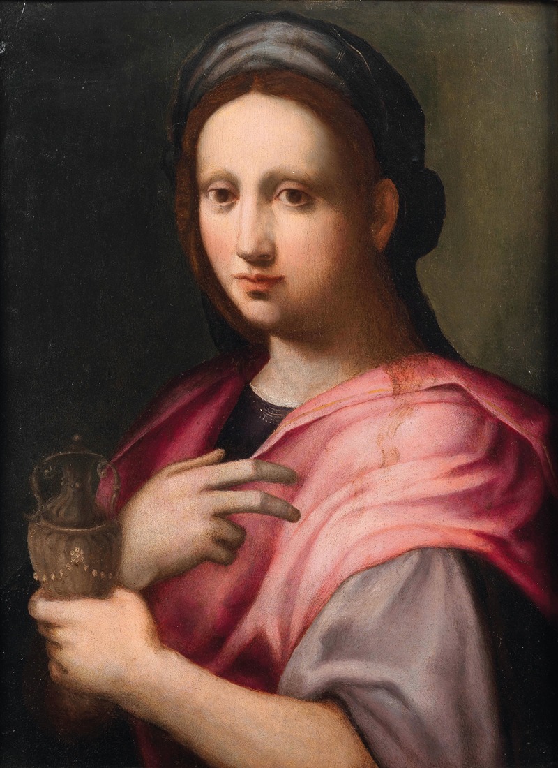 Domenico Puligo - Saint Mary Magdalene holding an ointment vessel