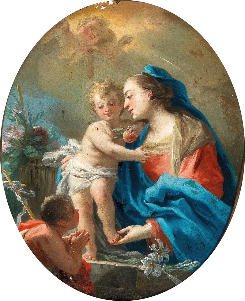 Filippo Falciatore - Madonna and Child with the Infant Saint John the Baptist