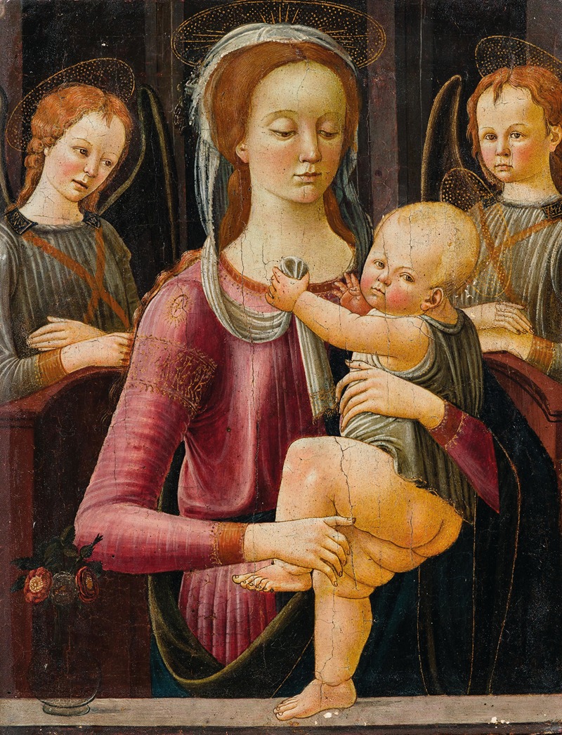 Florentine School - Madonna and Child with Angels