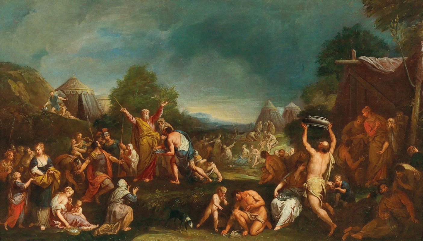 Gregorio Lazzarini - Moses and the Gathering of the Manna by the Israelites