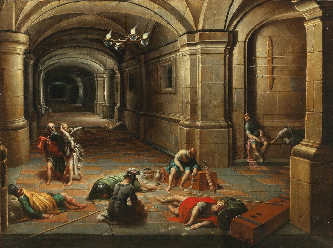 Hendrick van Steenwijck the Younger - A prison interior with the Liberation of Saint Peter