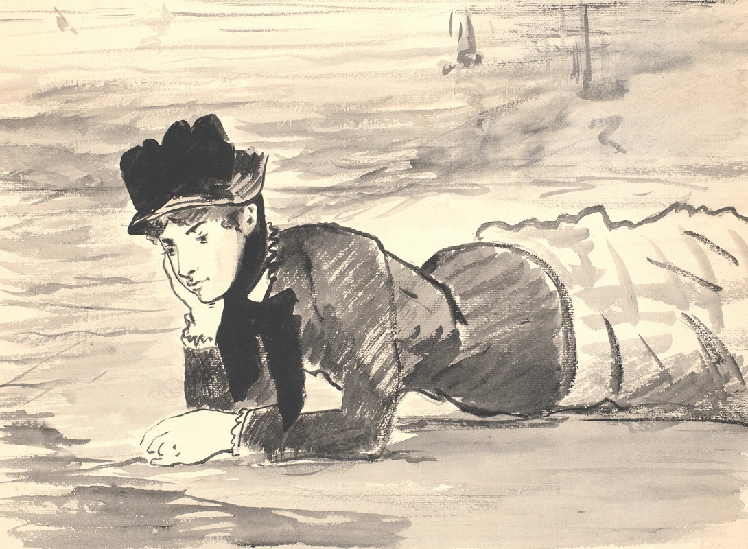 Édouard Manet - Woman Lying on the Beach. Annabel Lee