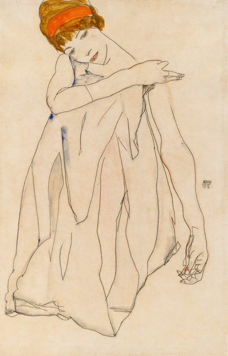 Egon Schiele - Dancer (Die Tänzerin)