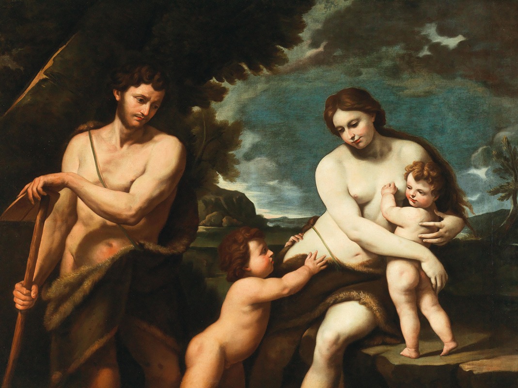Nicola Vaccaro - Adam and Eve with the Infants Cain and Abel