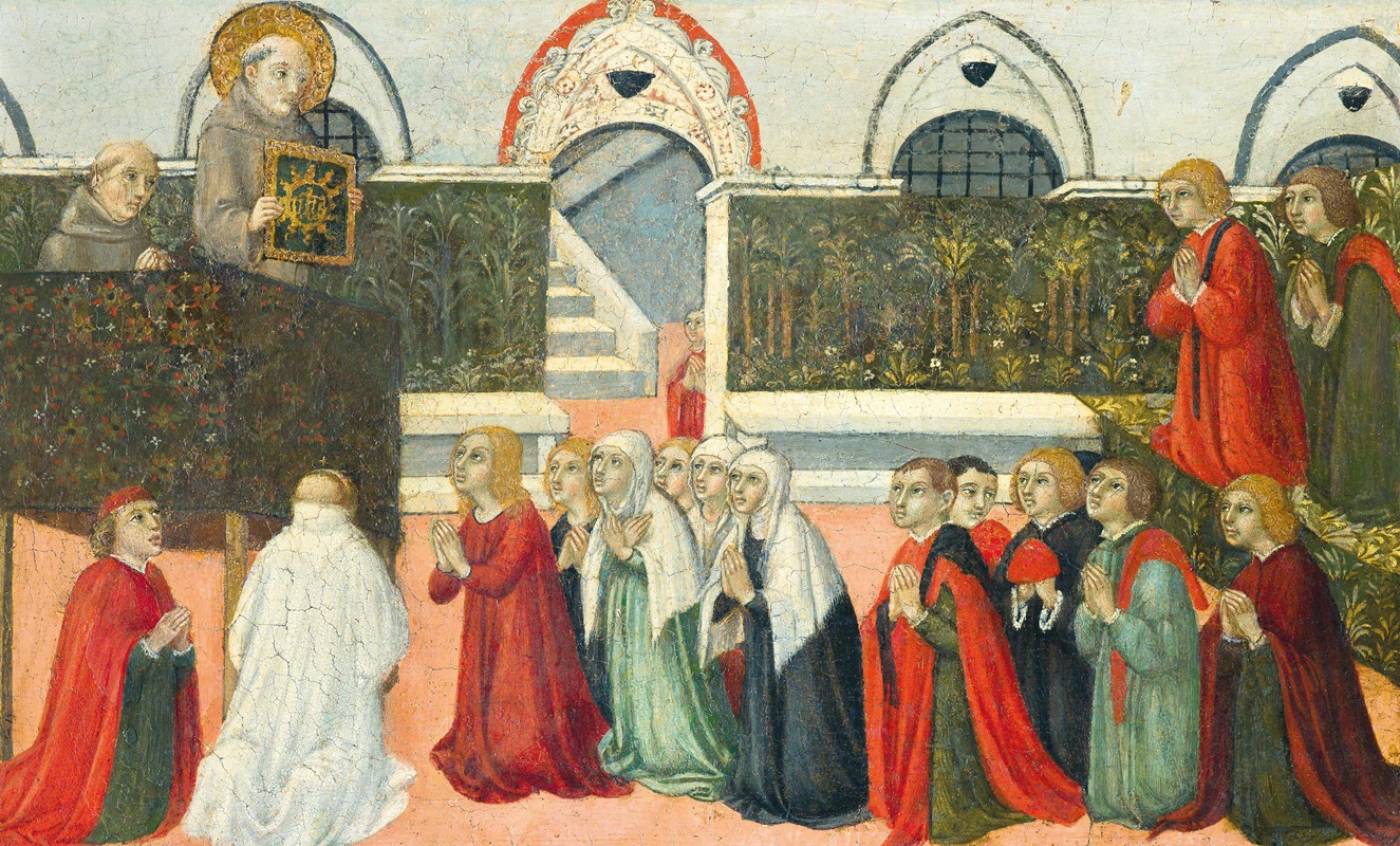 Sano di Pietro - The Preaching of Saint Bernardino