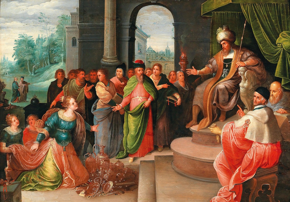 Workshop of Frans Francken the Younger - The Queen of Sheba and King Solomon