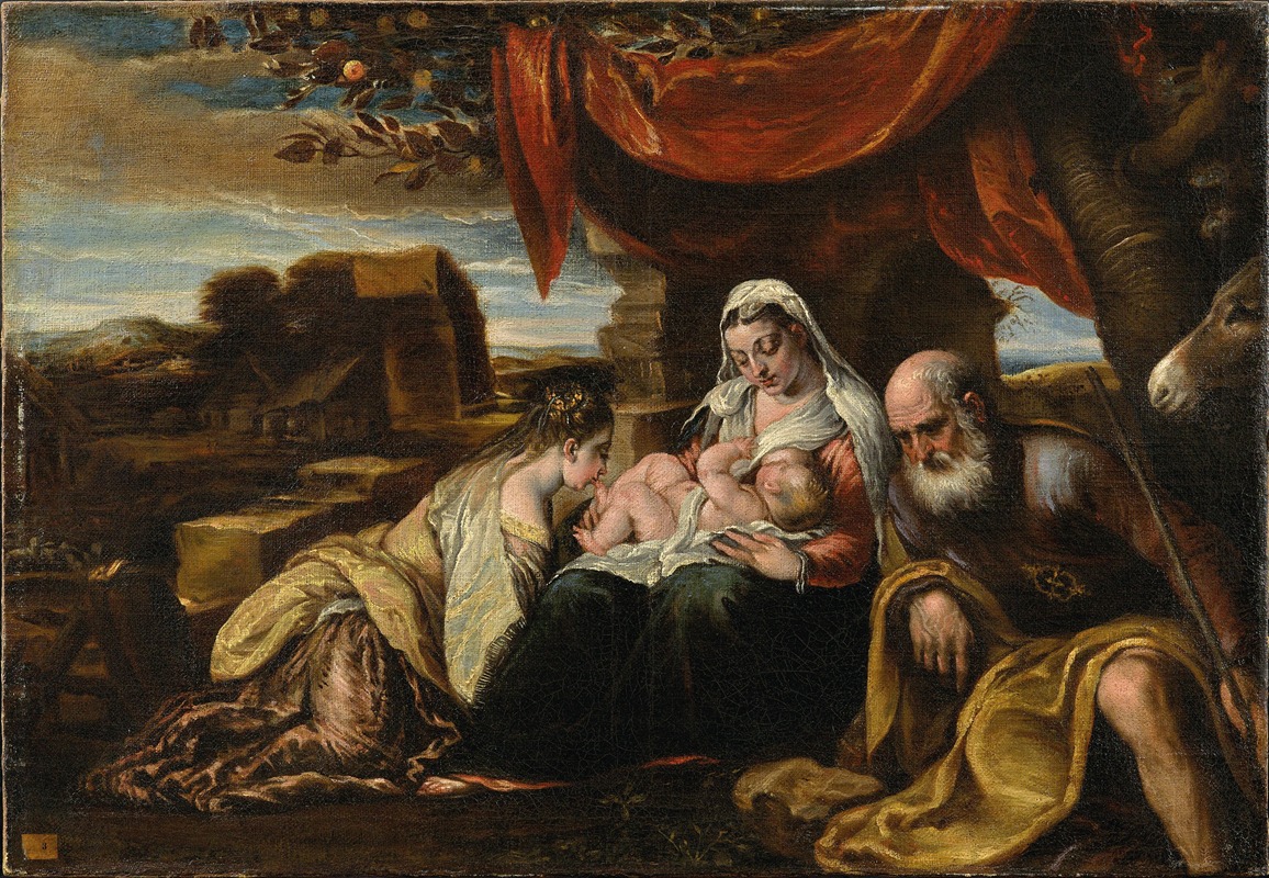 Workshop of Jacopo Bassano - The Mystic Marriage of Saint Catherine