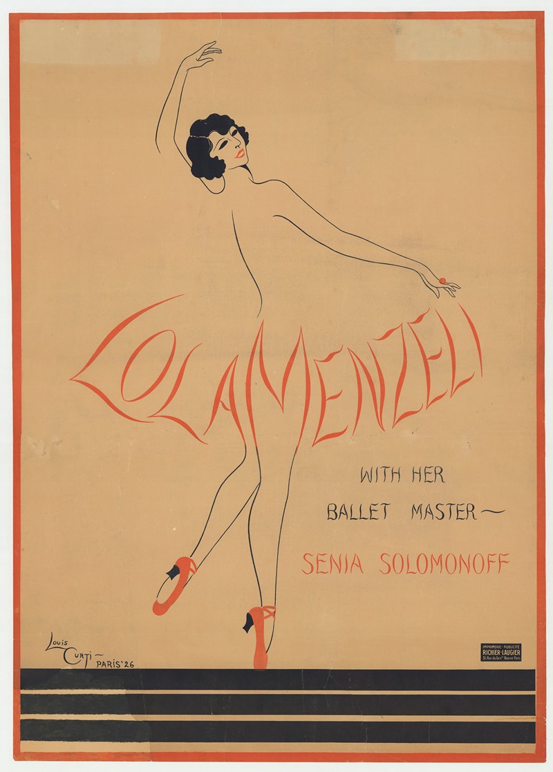 Louis Curti - With her ballet-master, Senia Solomonoff