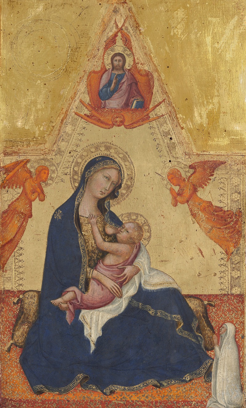 Andrea di Bartolo - Madonna of Humility, The Blessing Christ, Two Angels, and a Donor (obverse)