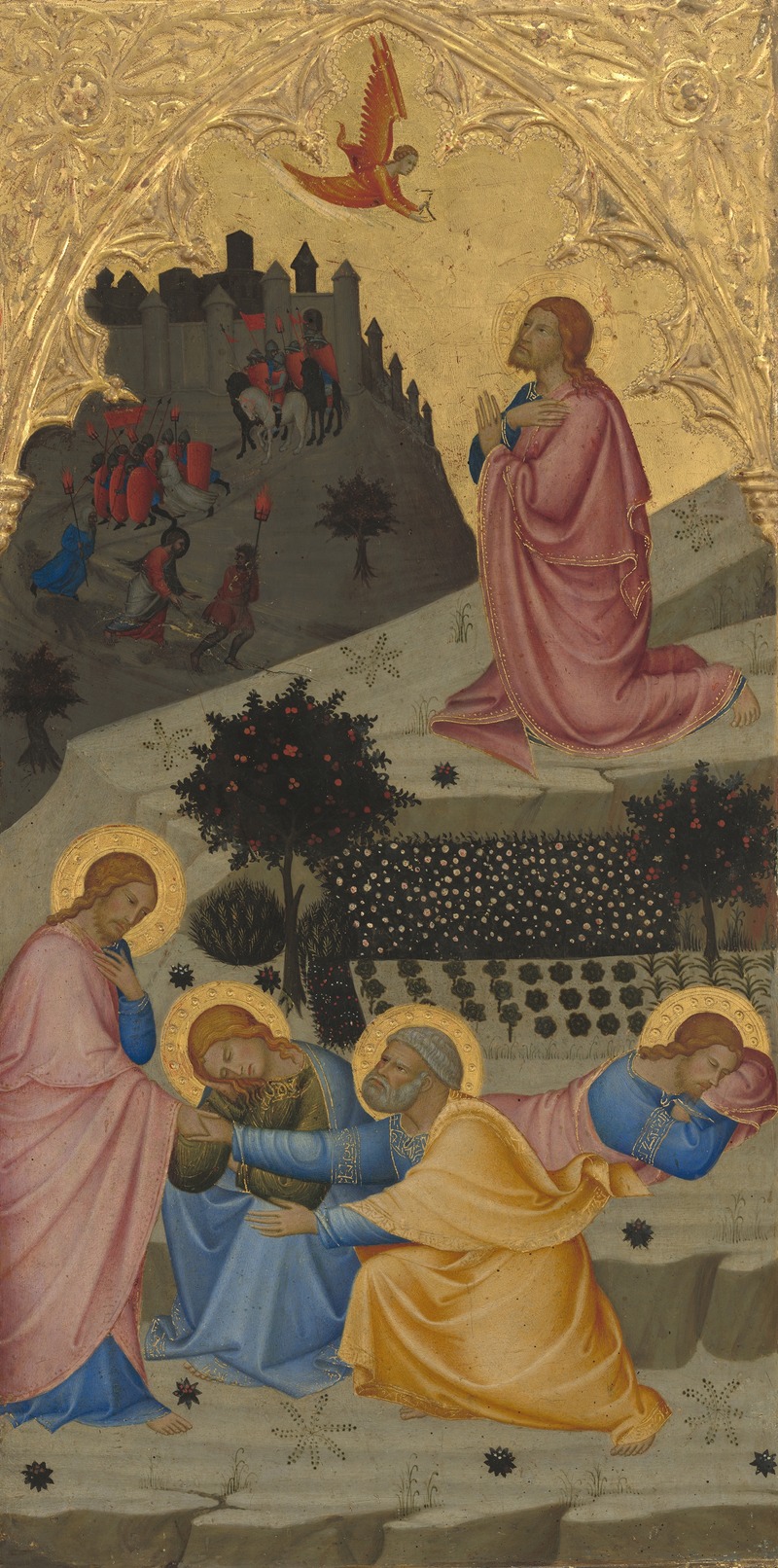 Andrea Vanni - Scenes from the Passion of Christ – The Agony in the Garden (left panel)