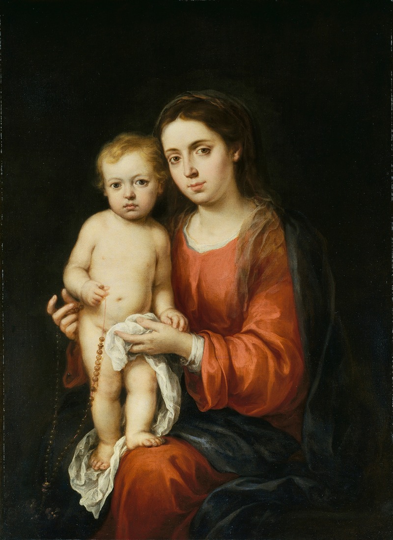 Bartolomé Estebán Murillo - The Virgin and Child with a Rosary