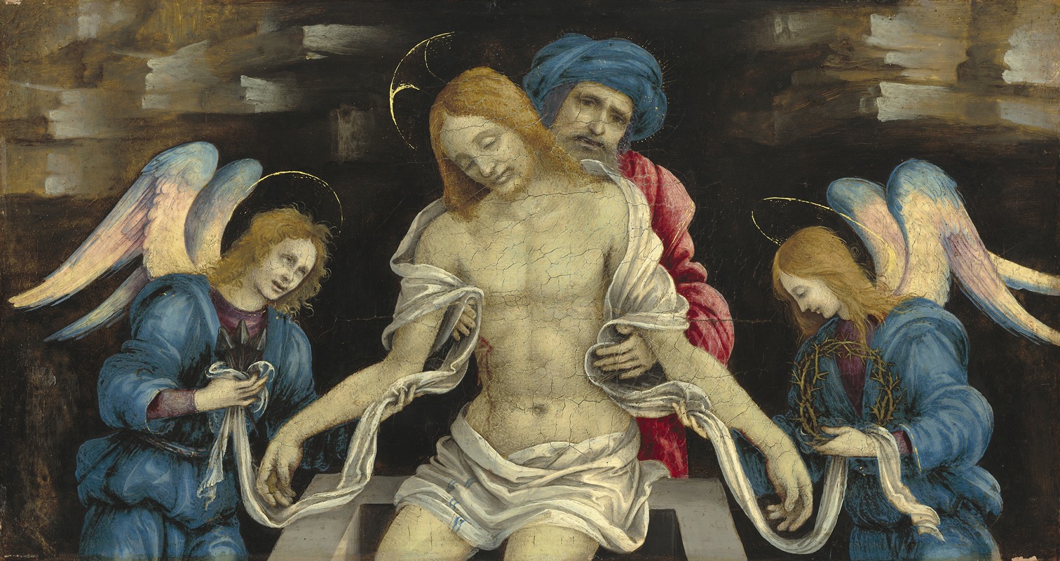 Filippino Lippi - Pietà (The Dead Christ Mourned by Nicodemus and Two Angels)
