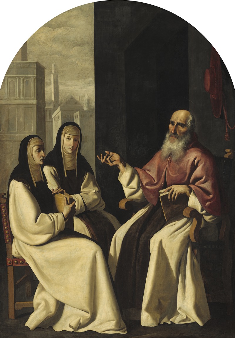 Francisco de Zurbarán and Workshop - Saint Jerome with Saint Paula and Saint Eustochium