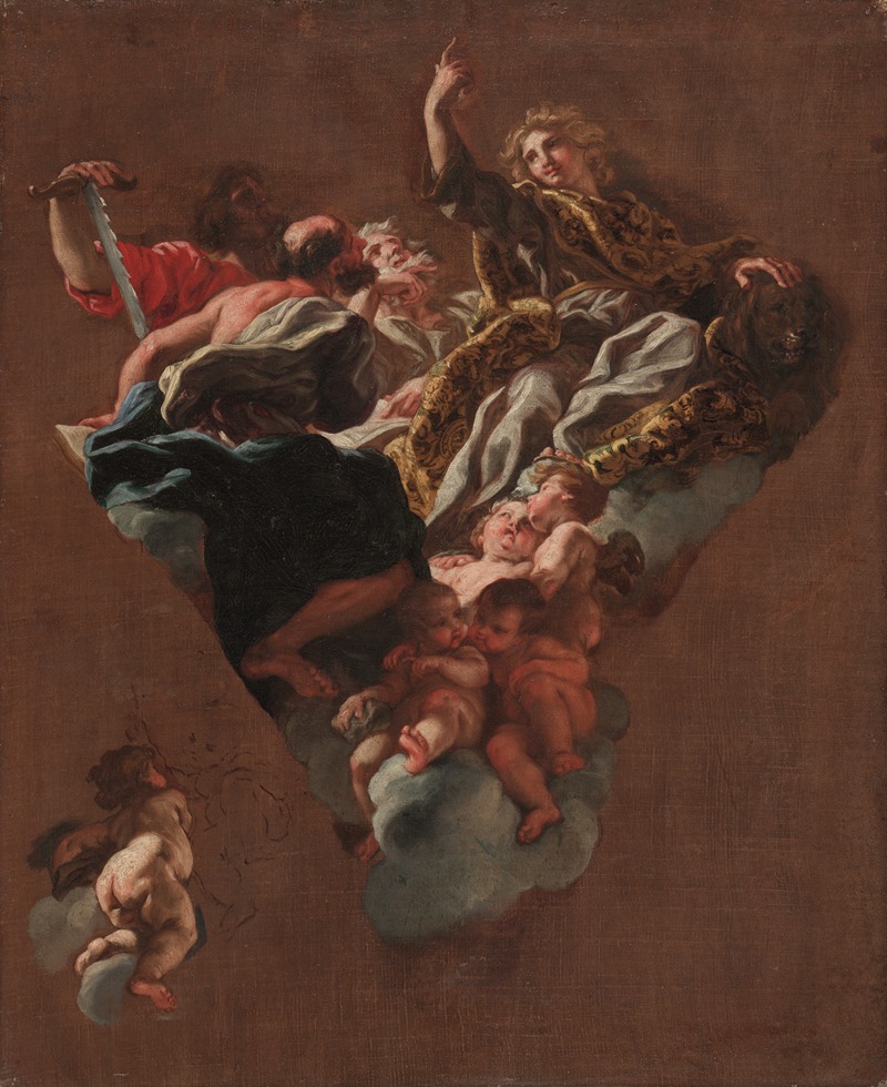 Giovanni Battista Gaulli - Sketch for ‘The Four Prophets of Israel’ (for Il Gesù, Rome)