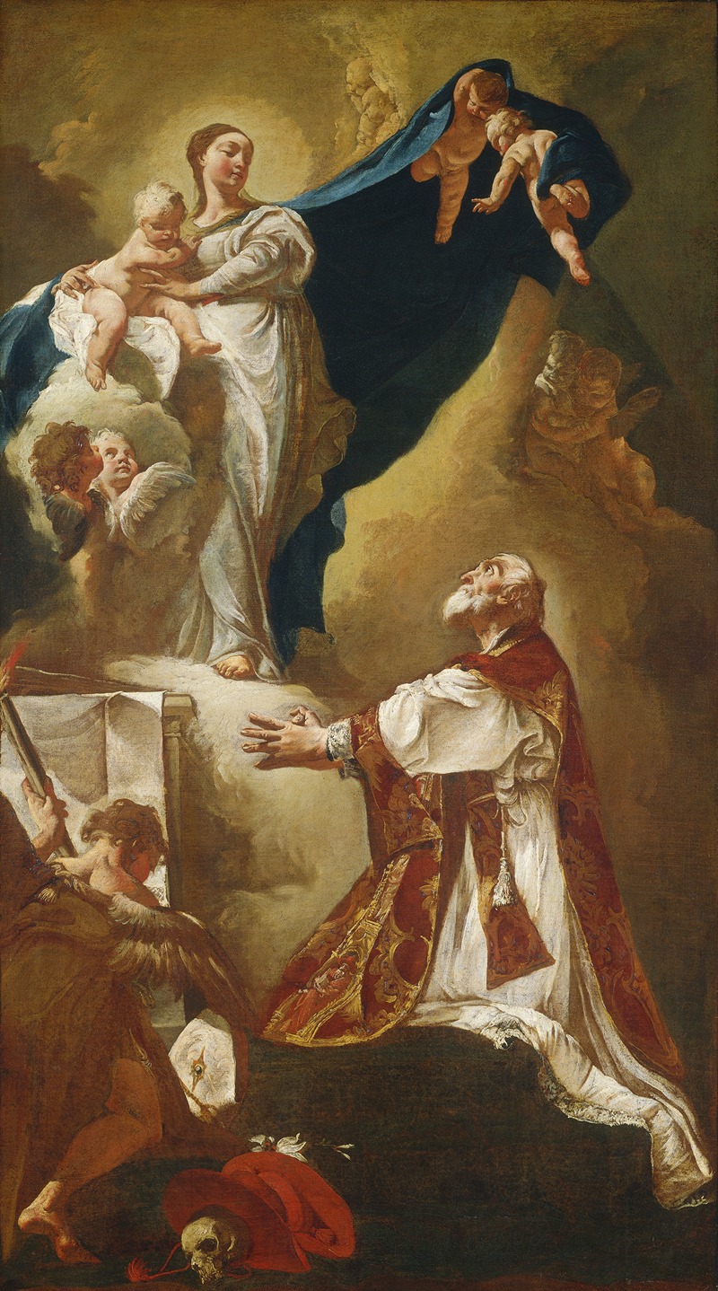 Giovanni Battista Piazzetta - Madonna and Child Appearing to Saint Philip Neri