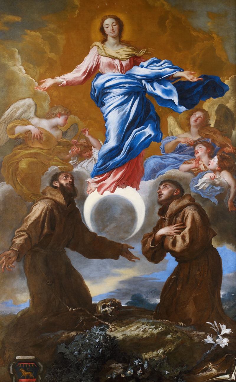 Giovanni Benedetto Castiglione - The Immaculate Conception with Saints Francis of Assisi and Anthony of Padua