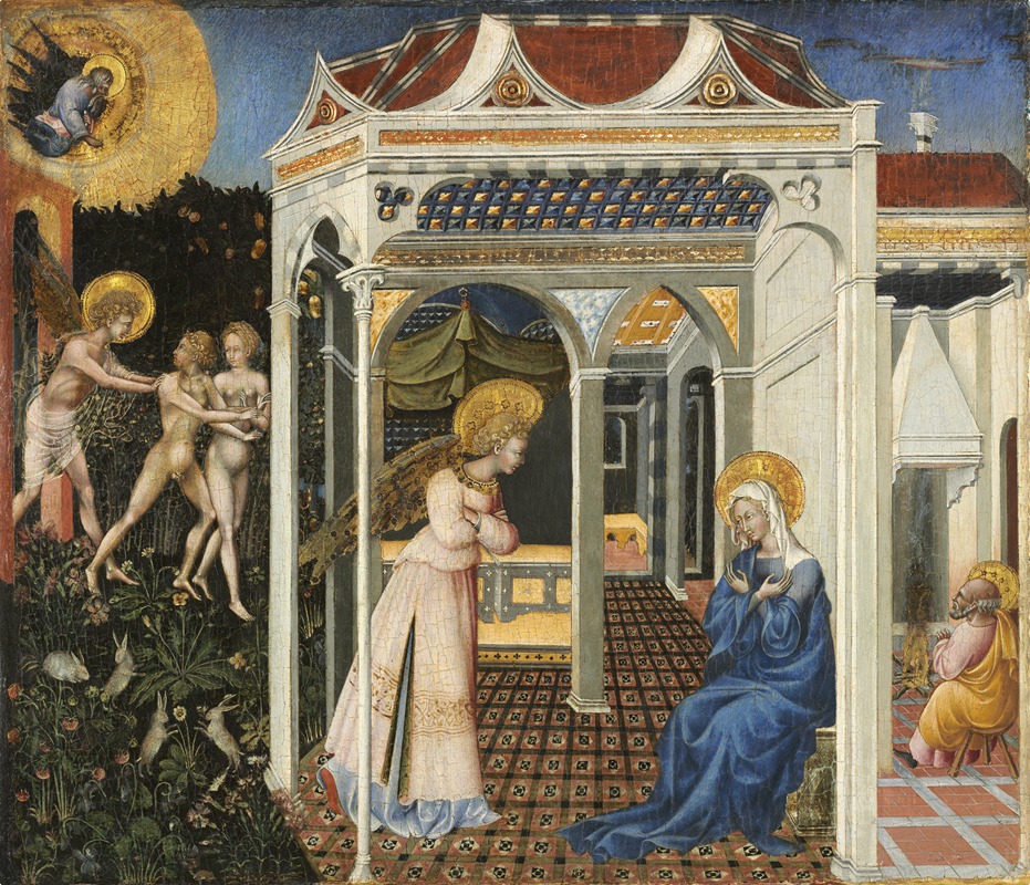 Giovanni di Paolo - The Annunciation and Expulsion from Paradise