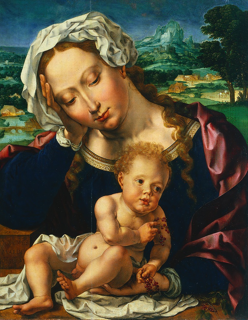 Jan Gossaert - Virgin and Child in a Landscape