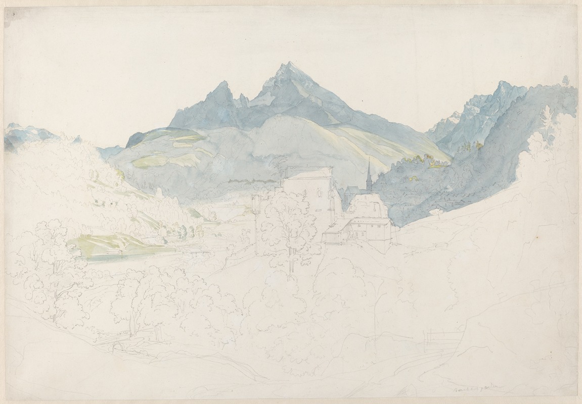 Ernst Fries - Berchtesgaden with the Watzmann Peak in the Distance