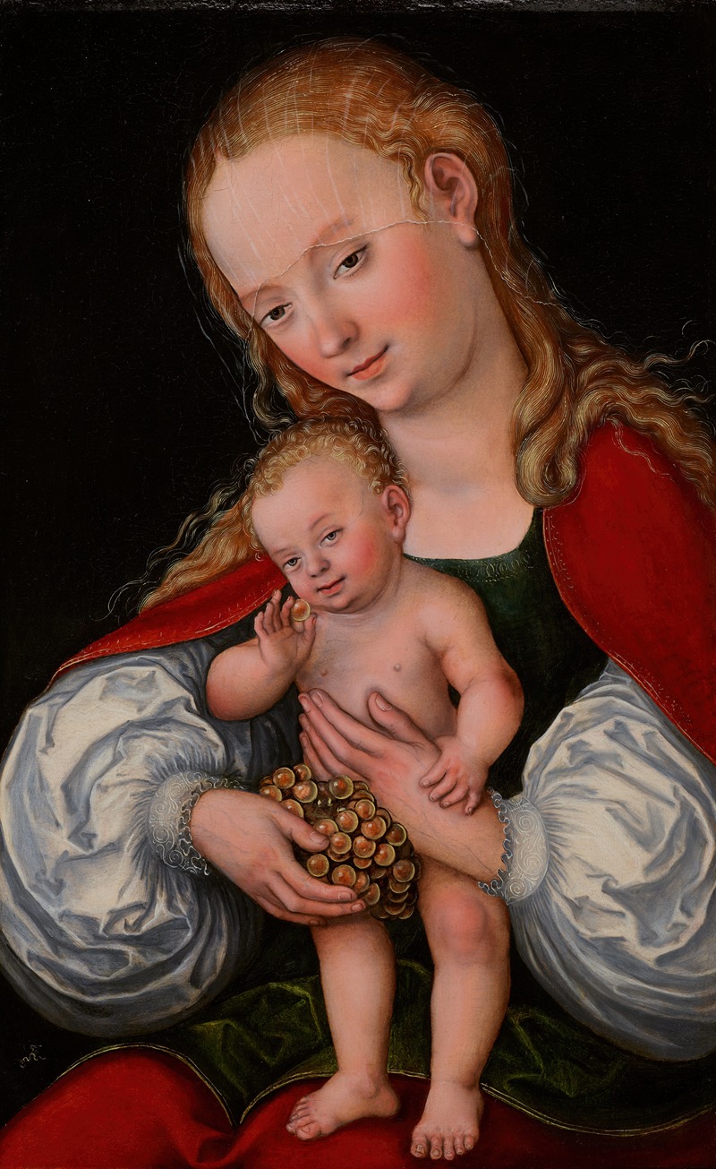 Lucas Cranach the Elder - Madonna and Child with Grapes