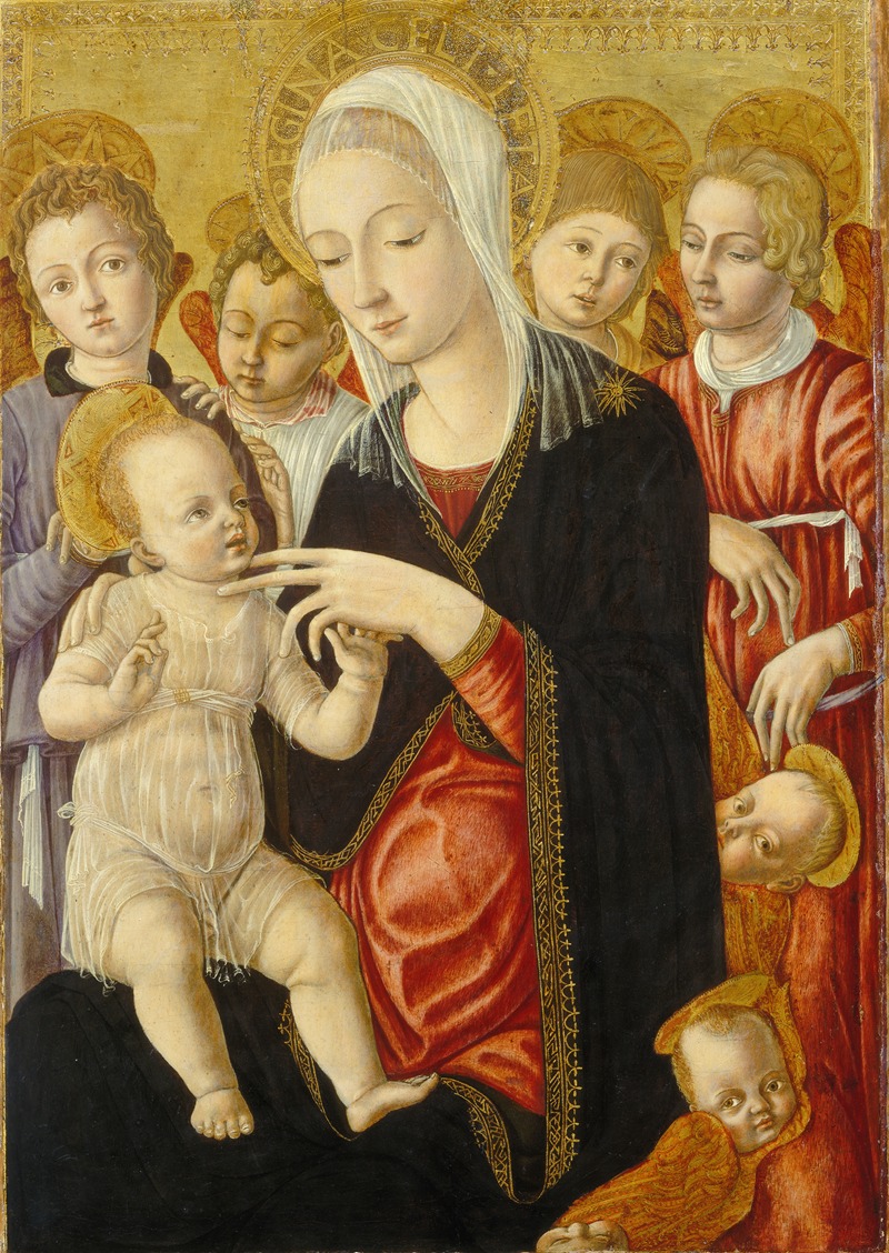 Matteo di Giovanni - Madonna and Child with Angels and Cherubim